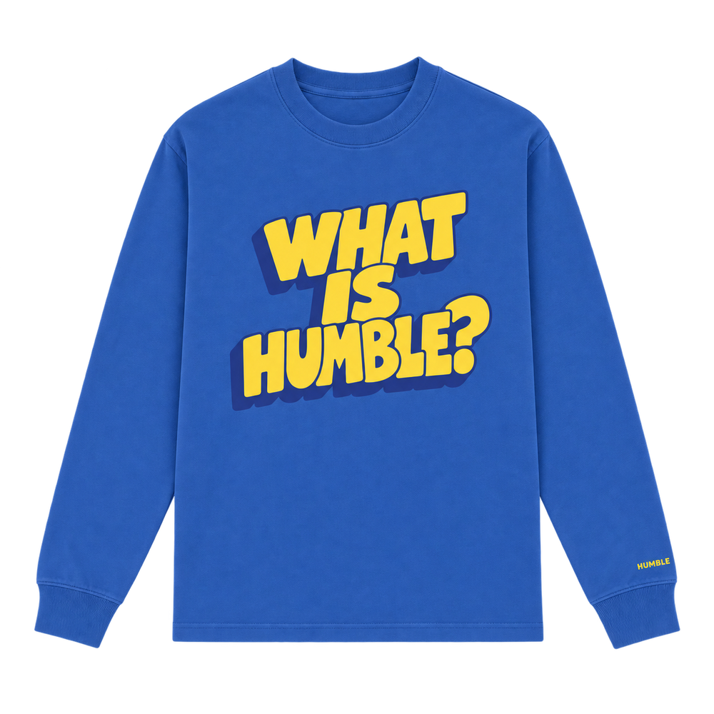 WHAT IS HUMBLE? COMIC LONGSLEEVE BLUE